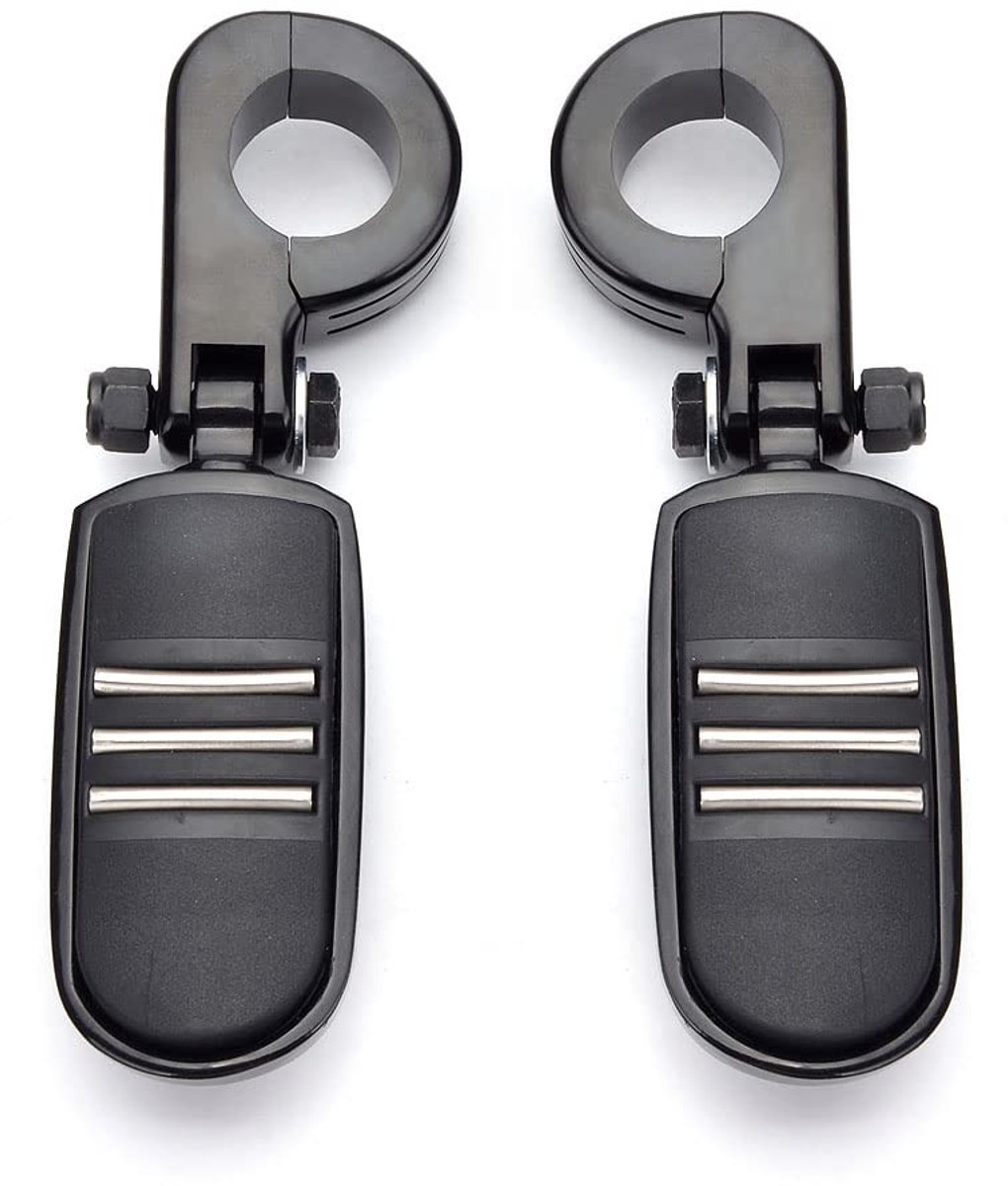 Motorfiets Snelweg Voetsteunen - 32 mm Zwart Aluminium