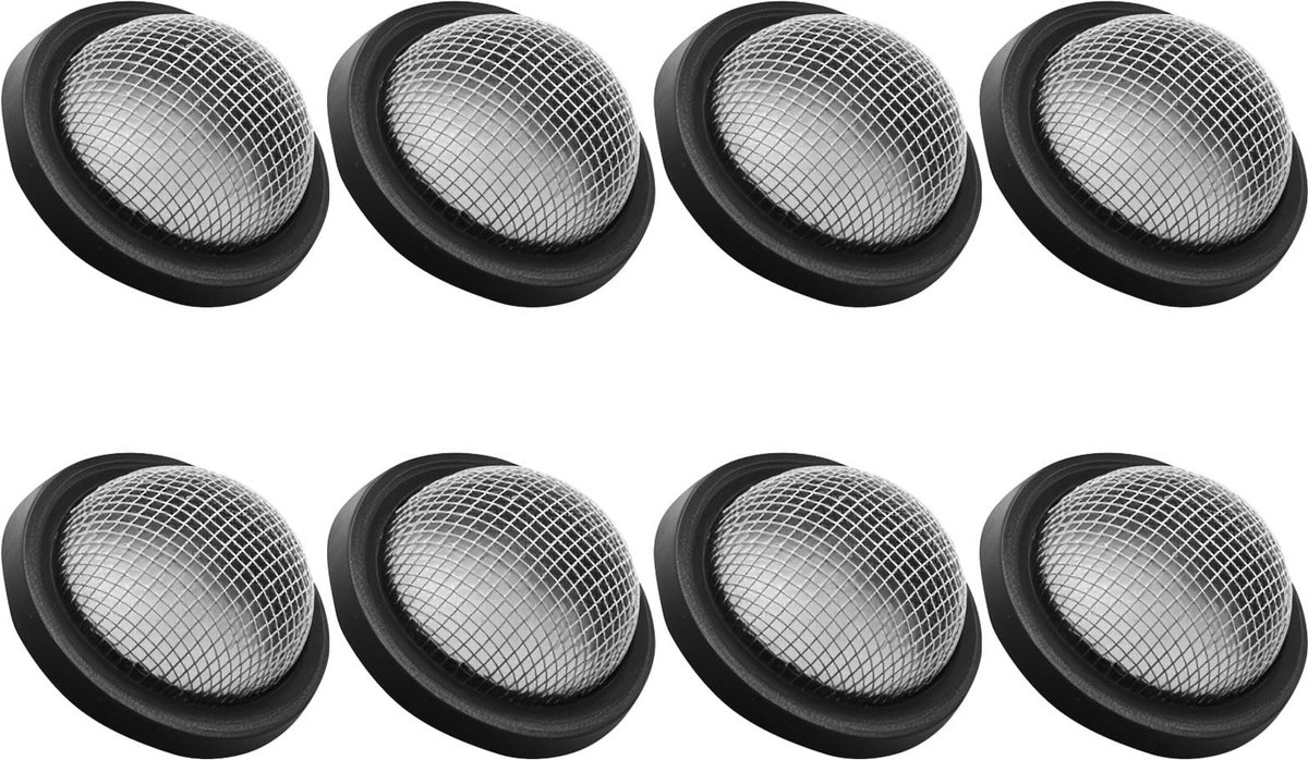 Set van 8 Roestvrijstalen Slangringen - Voor Tuinslangen 1,9 cm en 1,5 cm