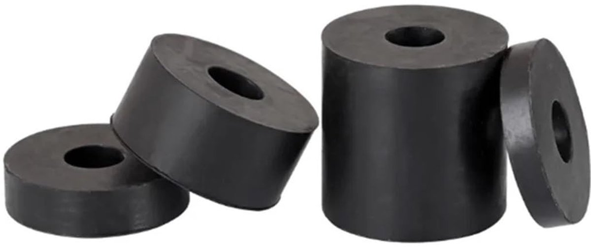 Schokabsorberende machinevoet - 12x70x20 mm rubber - 2 stuks
