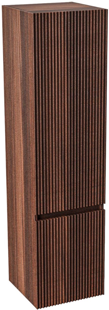 ALONI ELA hoge badkamerkast – 35x135x35 cm – Wengé – Greeploos & softclose – Omkeerbaar