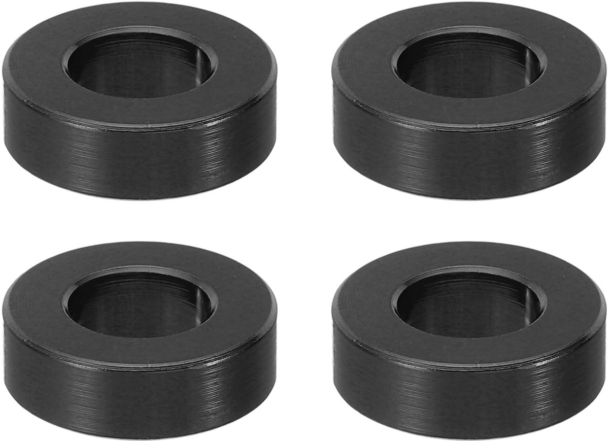 M8 Aluminium Afstandhouder, 4 Stuks Metalen Afstandhouders Aluminium 8,2mm ID x 16mm OD x 5mm L Aluminium Afstandhouder Schroefsteun Rond voor 1/3in of M8 Schroefbouten, Zwart