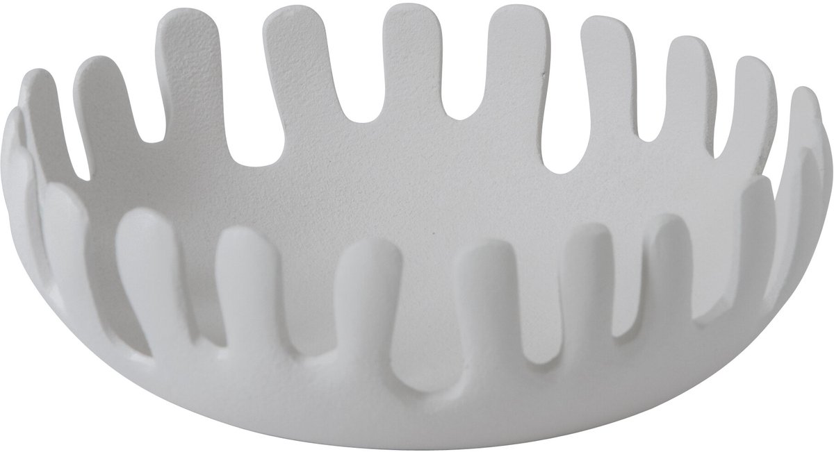 J-Line decoratieve schaal - aluminium - wit