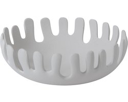 J-Line decoratieve schaal - aluminium - wit