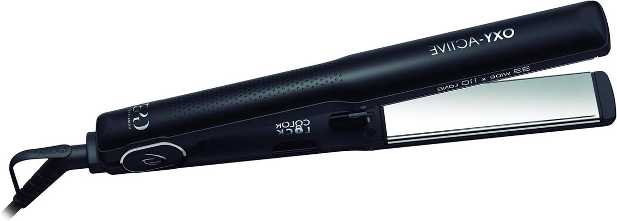 Haarstijltang - Stijltang glad - Glad haar maken - Oxy-Active technologie - 33mm brede platen - Zwart