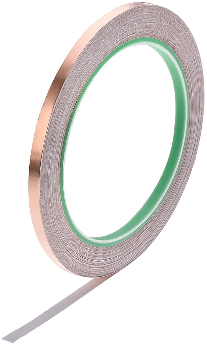 Dubbelzijdig Geleidende Lint Koper Sheet Lint 5mm x 20m Lengte voor EMI Afscherming Elektrische Glas Reparaties