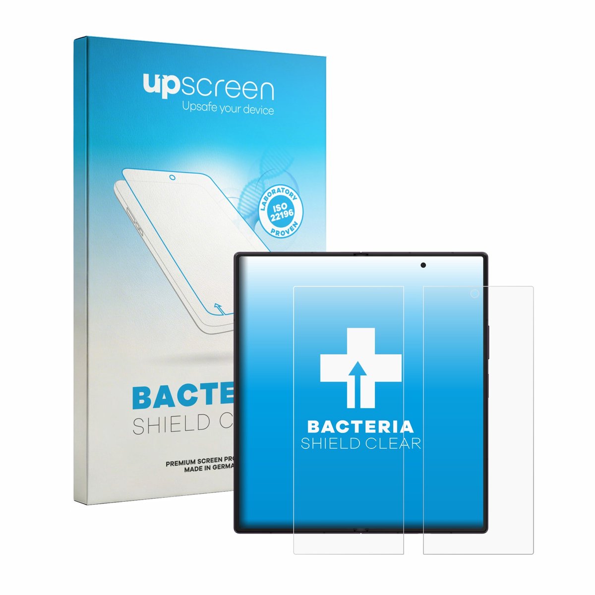 upscreen - Screenprotector voor Samsung Galaxy Z Fold 8 Ultra (Inner display) - Folie Beschermfolie transparant antibacterieel