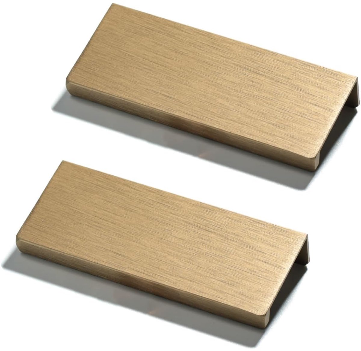 6 stuks meubelgreep Goud Verborgen kastgrepen aluminiumlegering Lengte 80mm,boorafstand 64mm