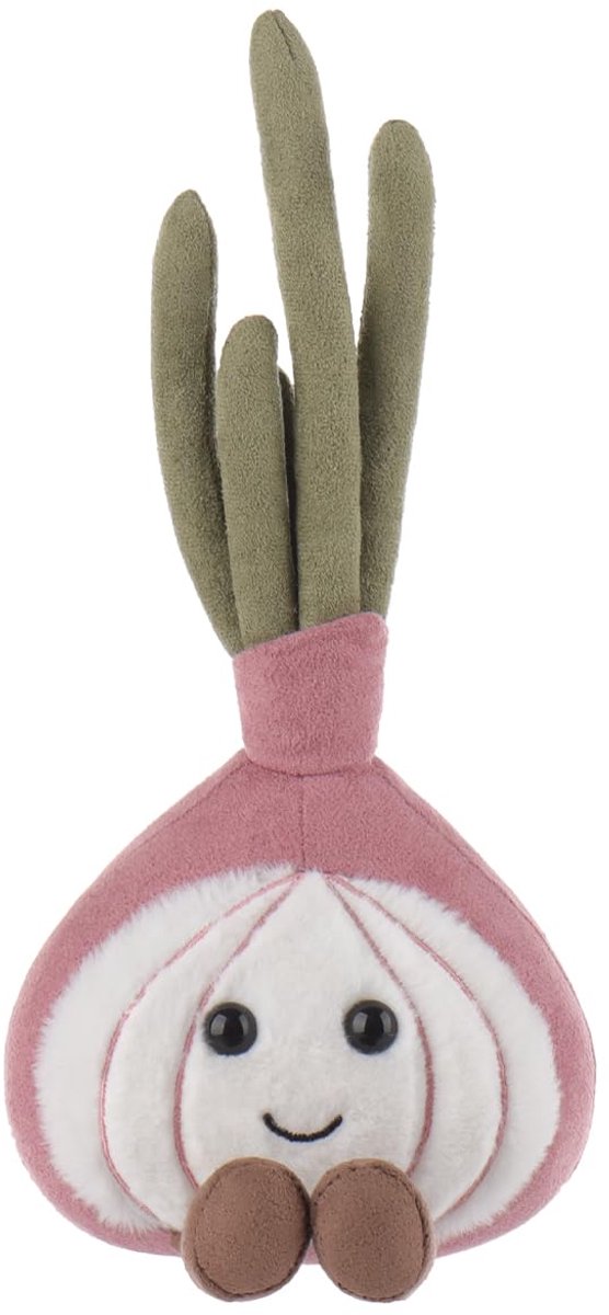 Lamb Heerlijke ui pluche dieren voor kinderen, zacht schattig knuffeldier voor baby's, meisjes en jongens, pluizige groente, ui, paars, 24 cm