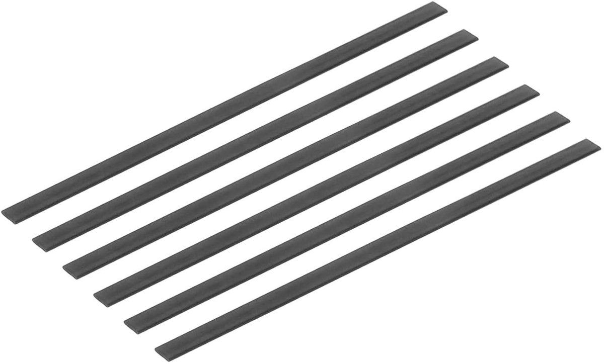 6 stuks koolstofvezelstrips 4 x 20 mm 420 mm lengte gepultrudeerde platte koolstofvezelstaven voor vliegers, RC-vliegtuig