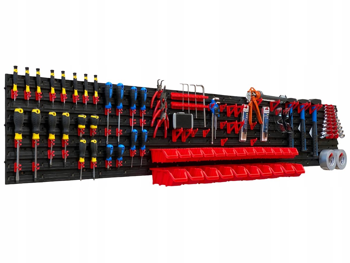 TABLICO Gereedschapswand 232,2x39 cm + Bakjes & Haken | Gemaakt in Polen