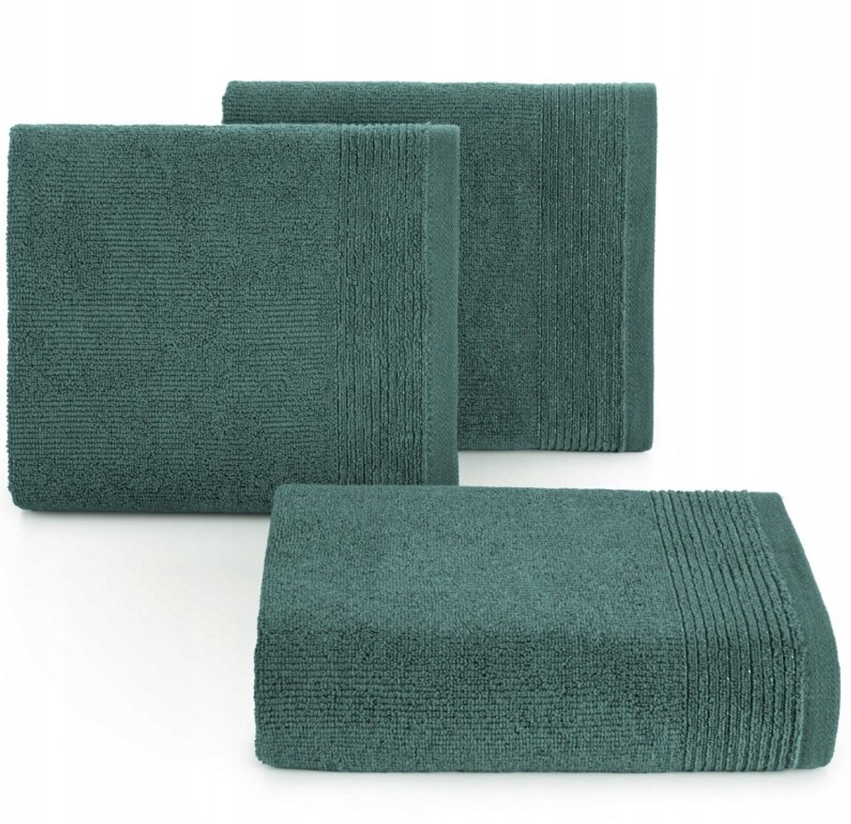 Luxe Katoenen Badhanddoek RUNNING 50x90cm - 500 GSM - Donkergroen