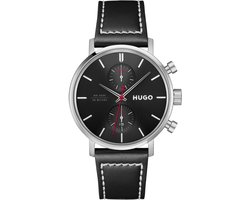 HUGO HU1530465 Takeoff Heren Horloge Zwart Leer