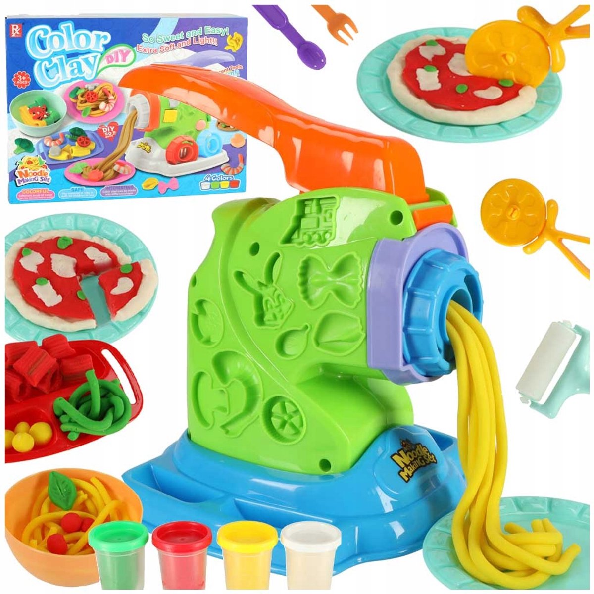 Kinder Speelgoed Degmachine met klei en accessoires - Creatieve Set 3+