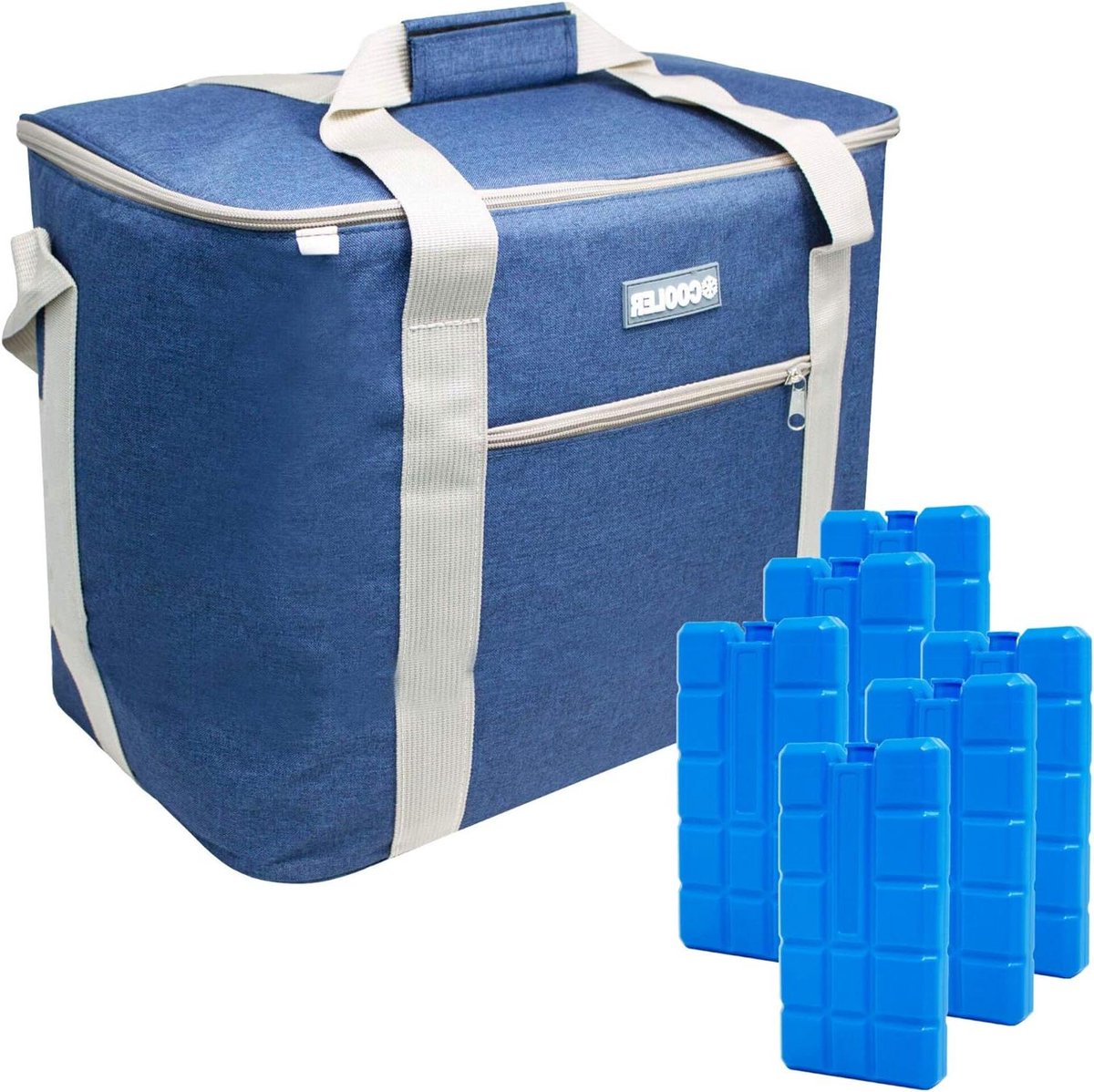 Koeltas - Thermotas Picknicktas - Eten Koel Houden - Hoge Isolatie - 36 Liter - Marineblauw