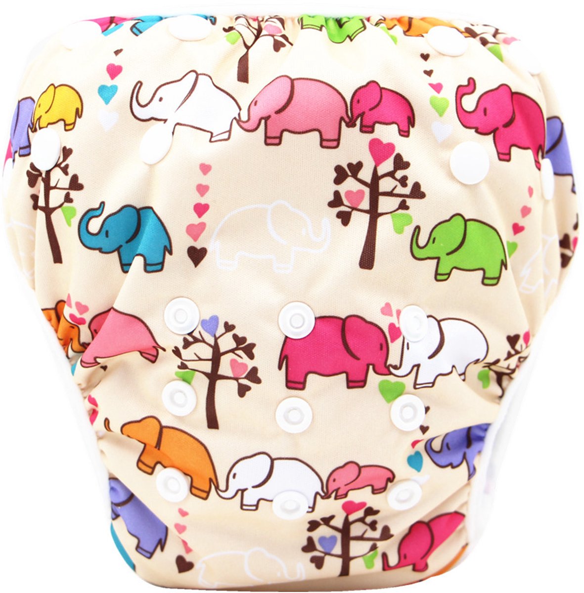 RAMBUX® - Zwemluier - Olifant - Wasbaar & Verstelbaar - Zwembroek voor Zwembad - Zwemshort Baby & Peuter - 3-15 KG - 0-3 Jaar