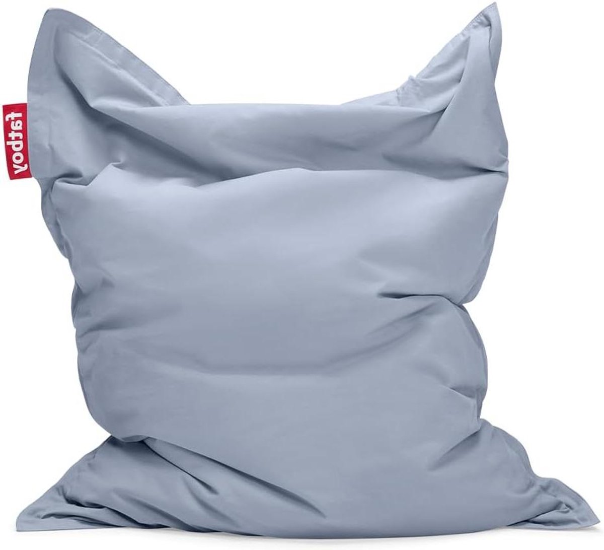 Beanbag Zetel - Zitzak Zitting - Ontspannen Zitten - Stonewashed Katoen - 180 x 140 cm - Misty Blauw