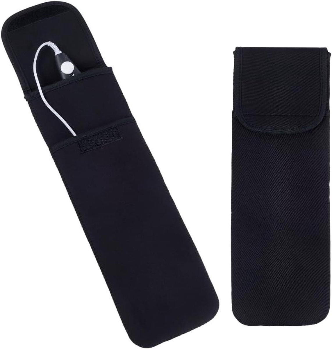 Krultang Opbergtas - Styling Tool Pouch - Reizen en Opslag - Hittebestendig Neopreen - 38 x 13 cm - Zwart