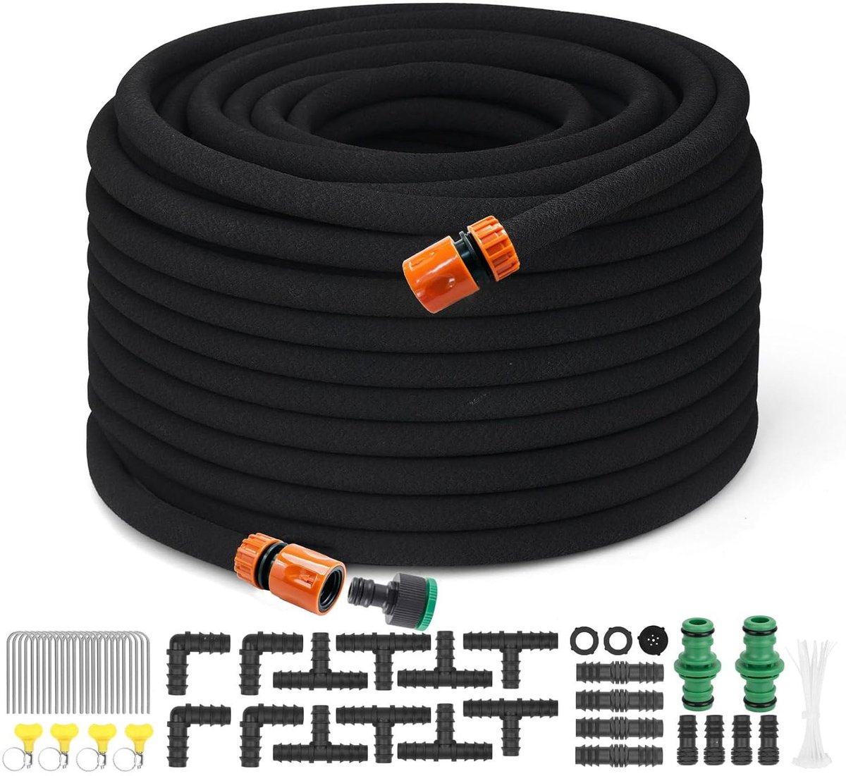 Soaker Slang Set - Druppelslang Tuin - Efficiënt Water Geven - Poreuze Pijp - 45 Meter - Zwart