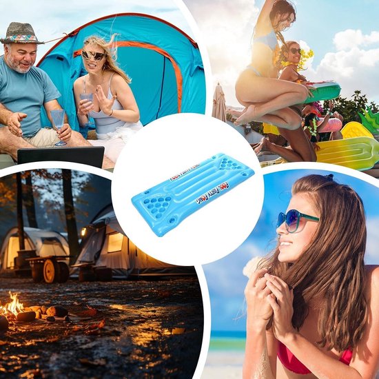 Opblaasbare Tafel - Drijvend Speelveld - Poolparty Spelletjes - Met Bekerhouders - 150 cm Lengte - Meerdere Kleuren — afbeelding 2