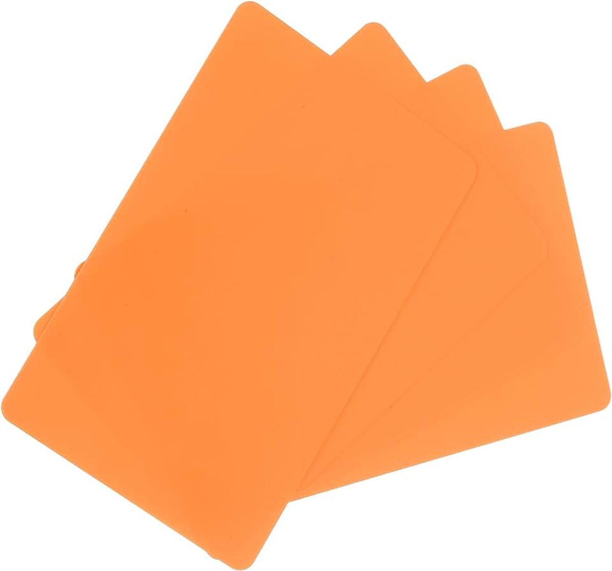 Blank pvc-kaarten, 20 mil, ID, blank, creditcards, kunststof, waterdicht en dubbelzijdig bedrukt, voor ID-badge-printers, oranje afbeeldingen, 30 stuks