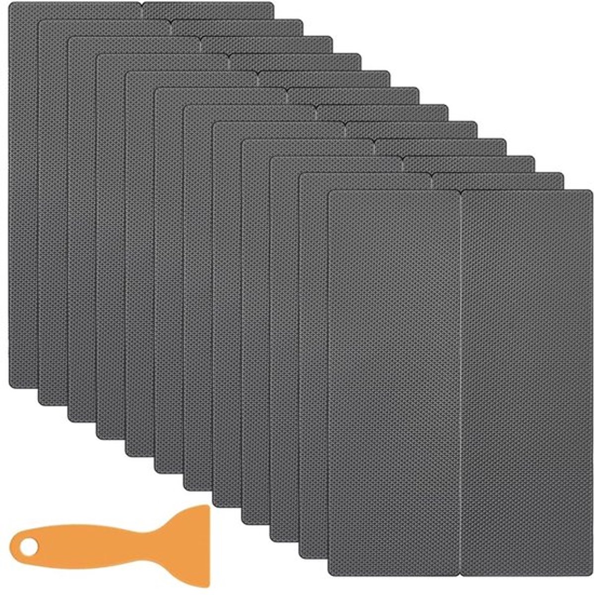 Douchestickers 24 Stuks - Antislip Veiligheidsstickers - PVC Badkamer Strips - 200 x 120 mm - Inclusief Schraper - Gezinsveiligheid
