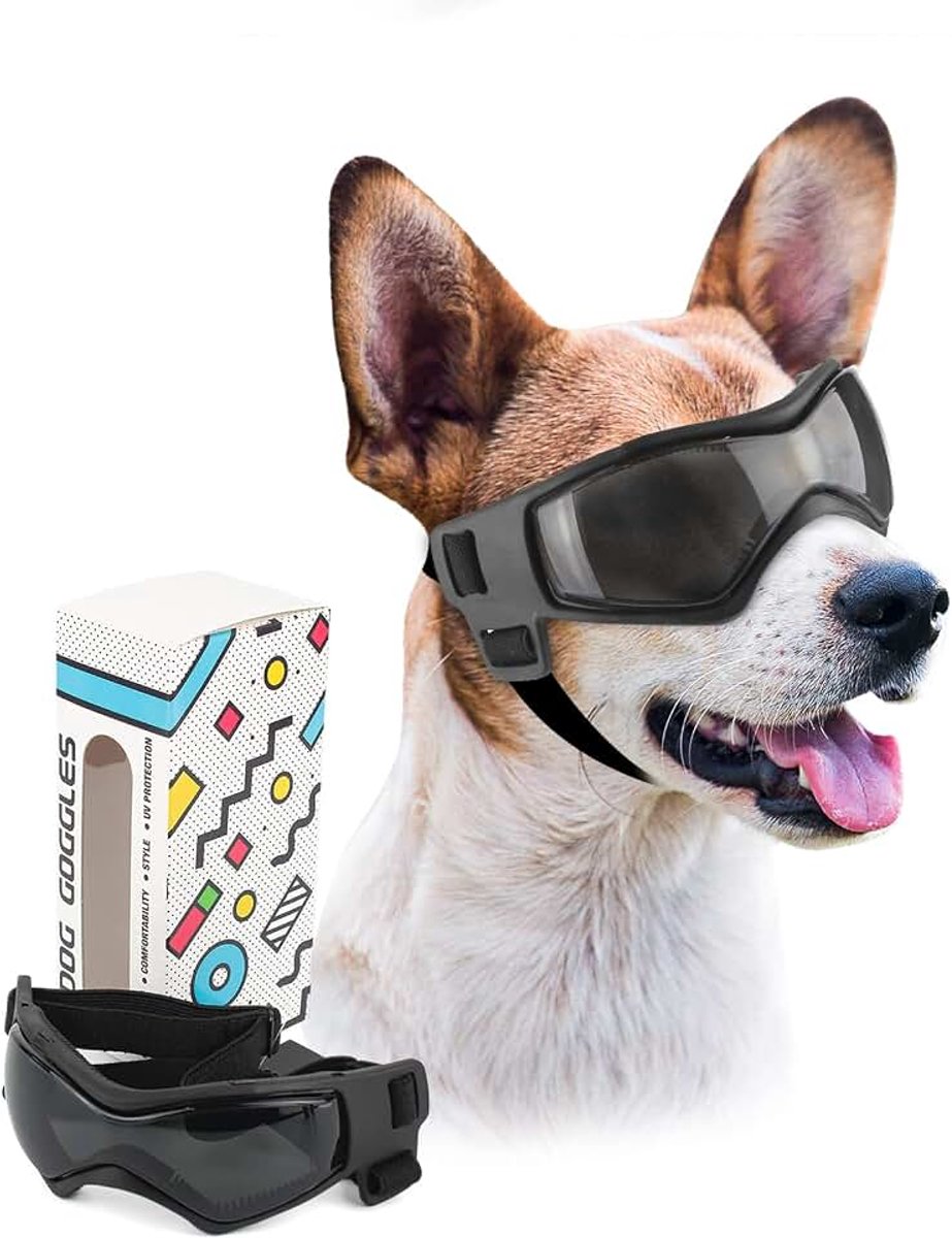 Hondenbeschermingsbril Hondenzonnebril Anti-UV Bescherming Ogenbescherming voor Kleine/Middelgrote Honden