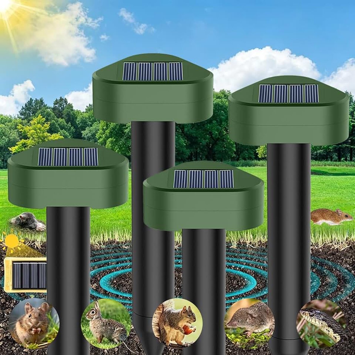 4 stuks mollenverjager