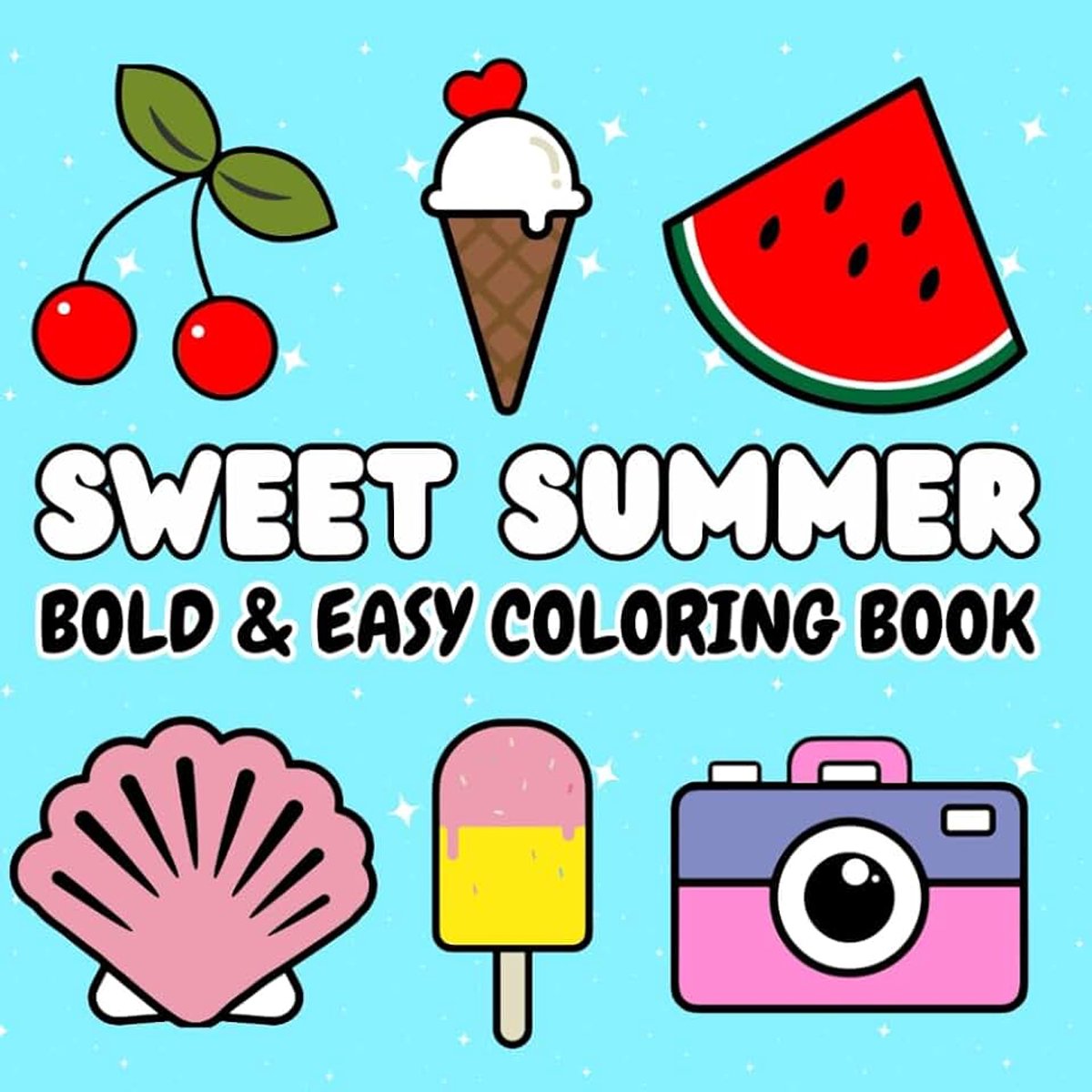 Summer Bold & Easy Coloring Book