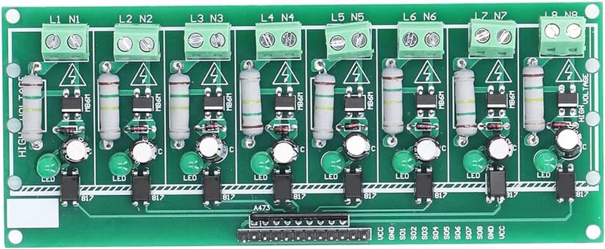 8-kanaals PLC-spanningsdetectiemodule 220V AC voor Doe-het-zelf