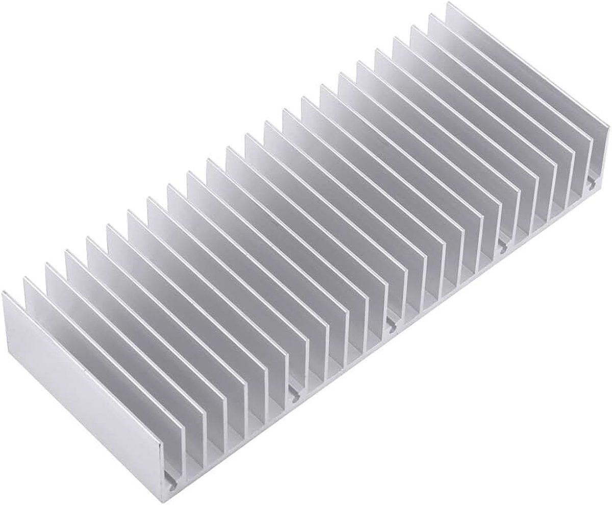 Koellichaam, 150 mm aluminium heatsink, 24 tanden aluminium waterkoeler heatsink voor thuis versterker transistor 150 × 59 × 25 mm