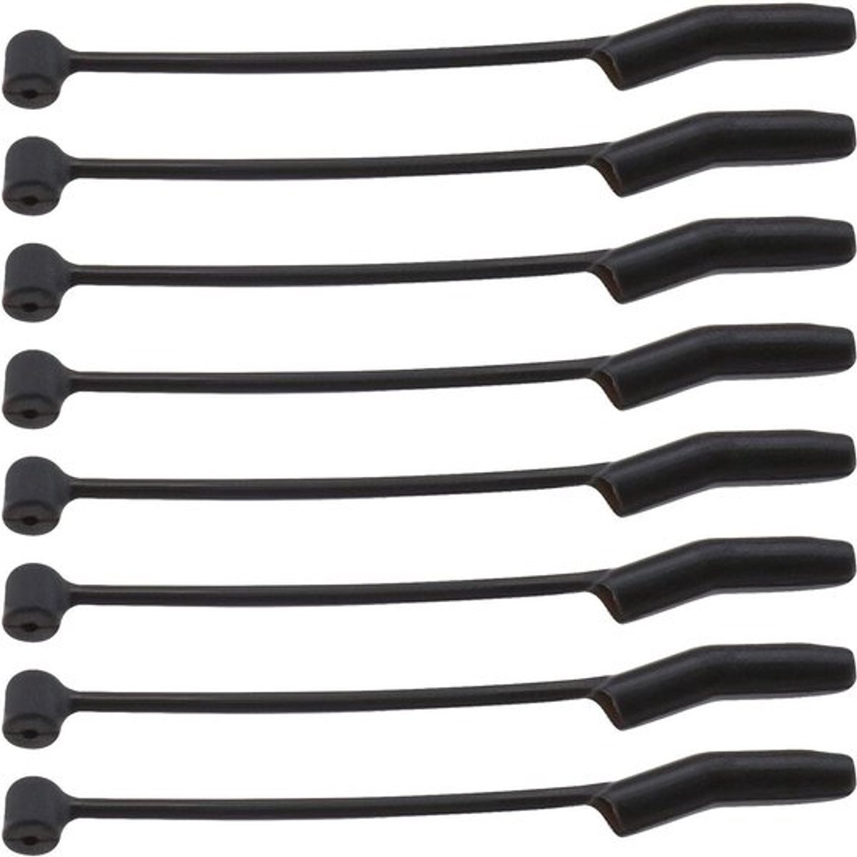 Visgerei Accessoires Karper Vissen - Terminal - Anti-Tangle - Rubber - 30 stuks - Rig-uitlijners - Vissen - Kickers - Zwart - Geschikt voor karpervissen 28 mm