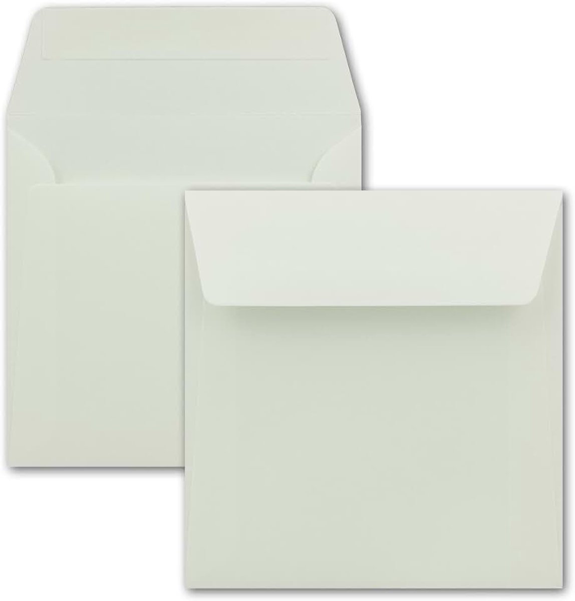 B6 Witte Enveloppen 160 x 160 mm | Gummed Randen | 50 Umschläge crème