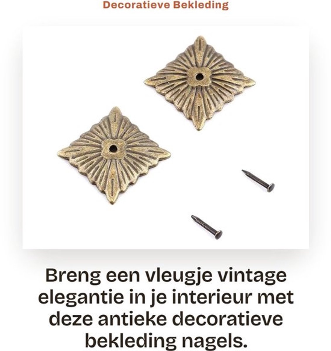 Bekleding Nagels 100 Stuks - Metalen Tags - Decoratieve Tack Stud - Gladde Nagels - Vierkante Spijker - Groen Brons - Ijzer - Meubelnagels