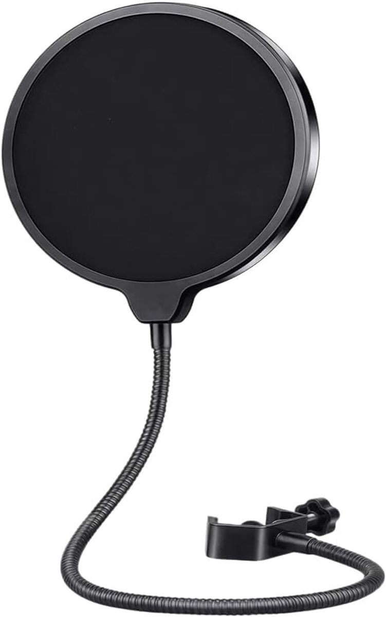 Professioneel popfilter, bescherming masker voor microfoons, voorkomt plosieve geluiden, sissluiten en spugen, universeel compatibel met alle microfoons