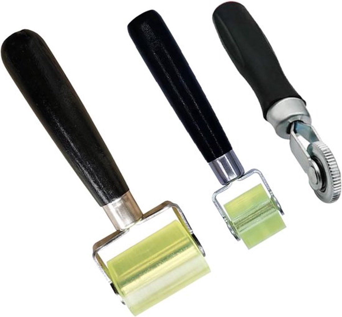 3-delige Professionele Drukroller Set - Siliconenroller - Drukroller - Geluidsisolatie Roller voor randemmers en voor lassen van PVC-zeilen en Auto Geluidsisolatie