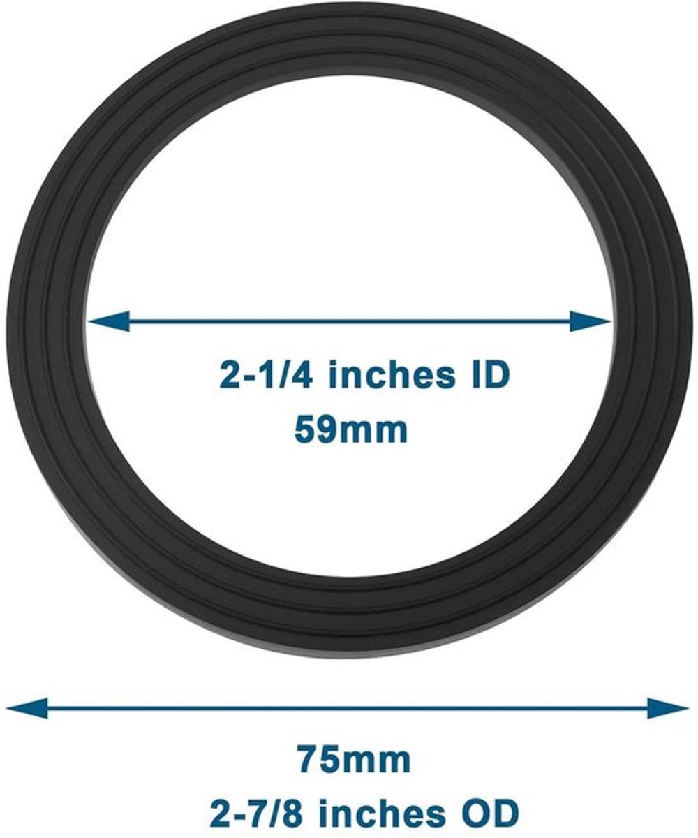 - Rubber Slangring - Connector Pakkingen - Compatibel met Jerry Can Uitloop - Metalen Gas Kan - Geschikt voor Militaire 20L - 5 stks Rubber Slangring 75x59x4mm.