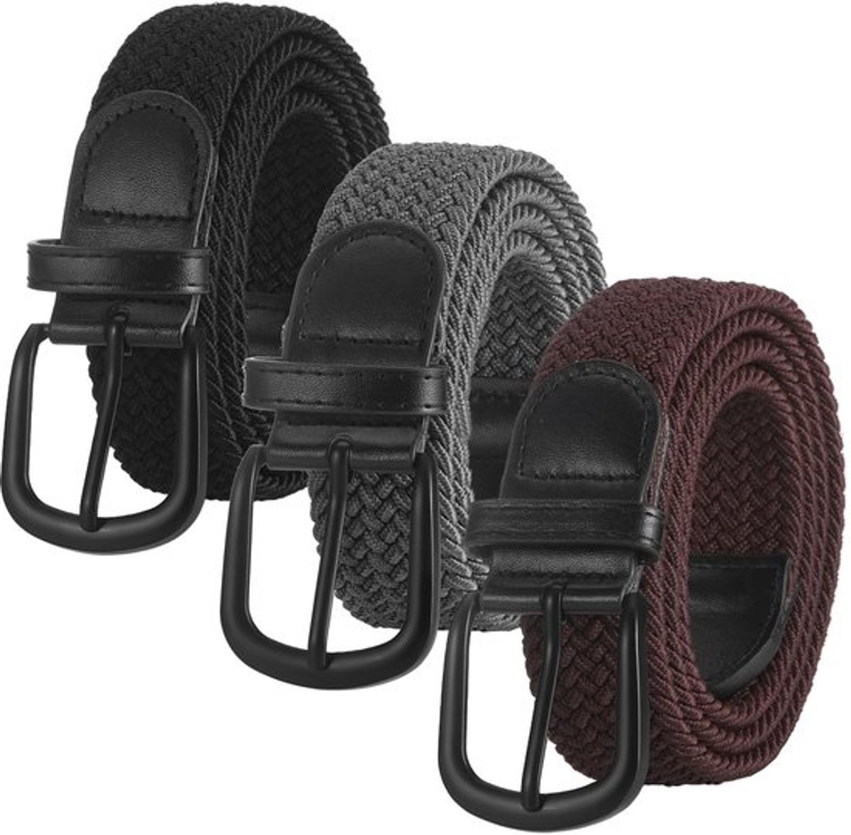 Stretchriem Gevlochten - Elastische Riem - Casual Riem - Verstelbaar - 3,5 x 110 cm - Duurzaam Design