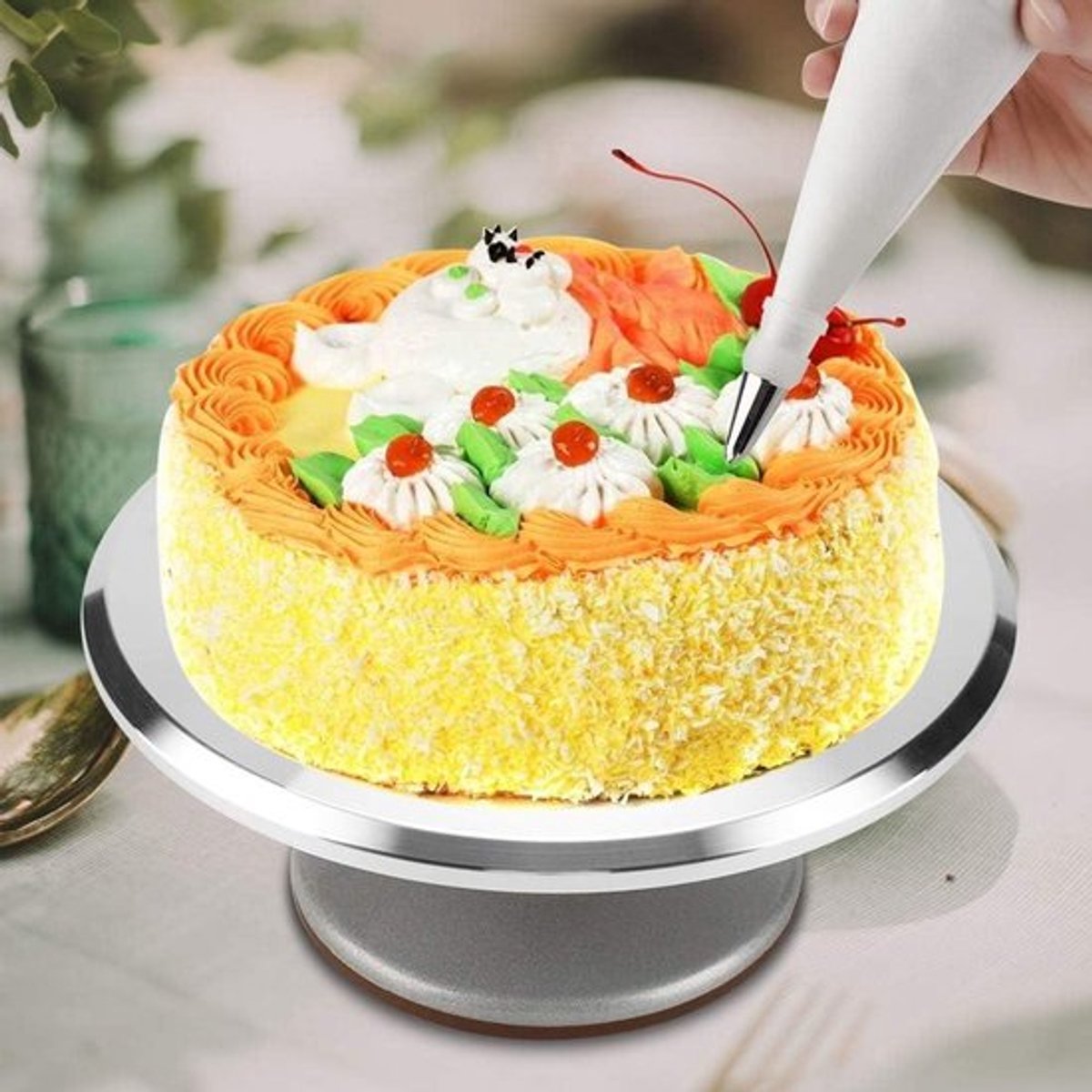Roterende standaard voor cake-decoratie - 12 inch - ideaal voor cakewinkels en restaurant - draaitafel voor desserts