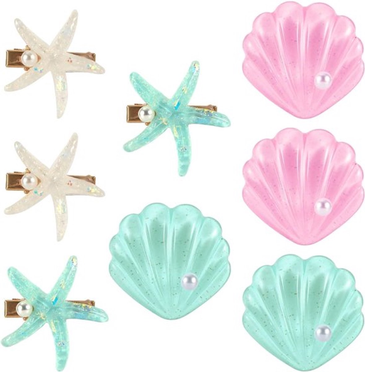 - Haarclips Zeemeermin - Dames - Parel - Strandhaar - Accessoires - Sieradencadeau - Meisjes - Kinderen - Haarstyling - Benodigdheden.