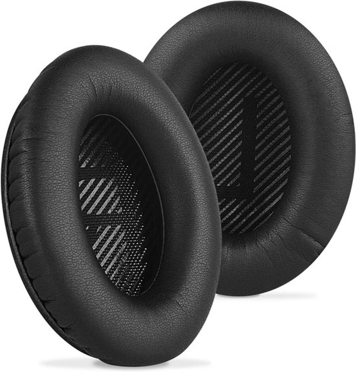 Vervanging Oorkussens - Oorhoezen - Headset Oorkussens - Geschikt voor Bose - Eiwit Leer - Zwart - QC45 QC35 QC35 ii Gaming - QC15 QC25 AE2 AE2i AE2w - SoundTrue SoundLink Around-Ear Hoofdtelefoon.