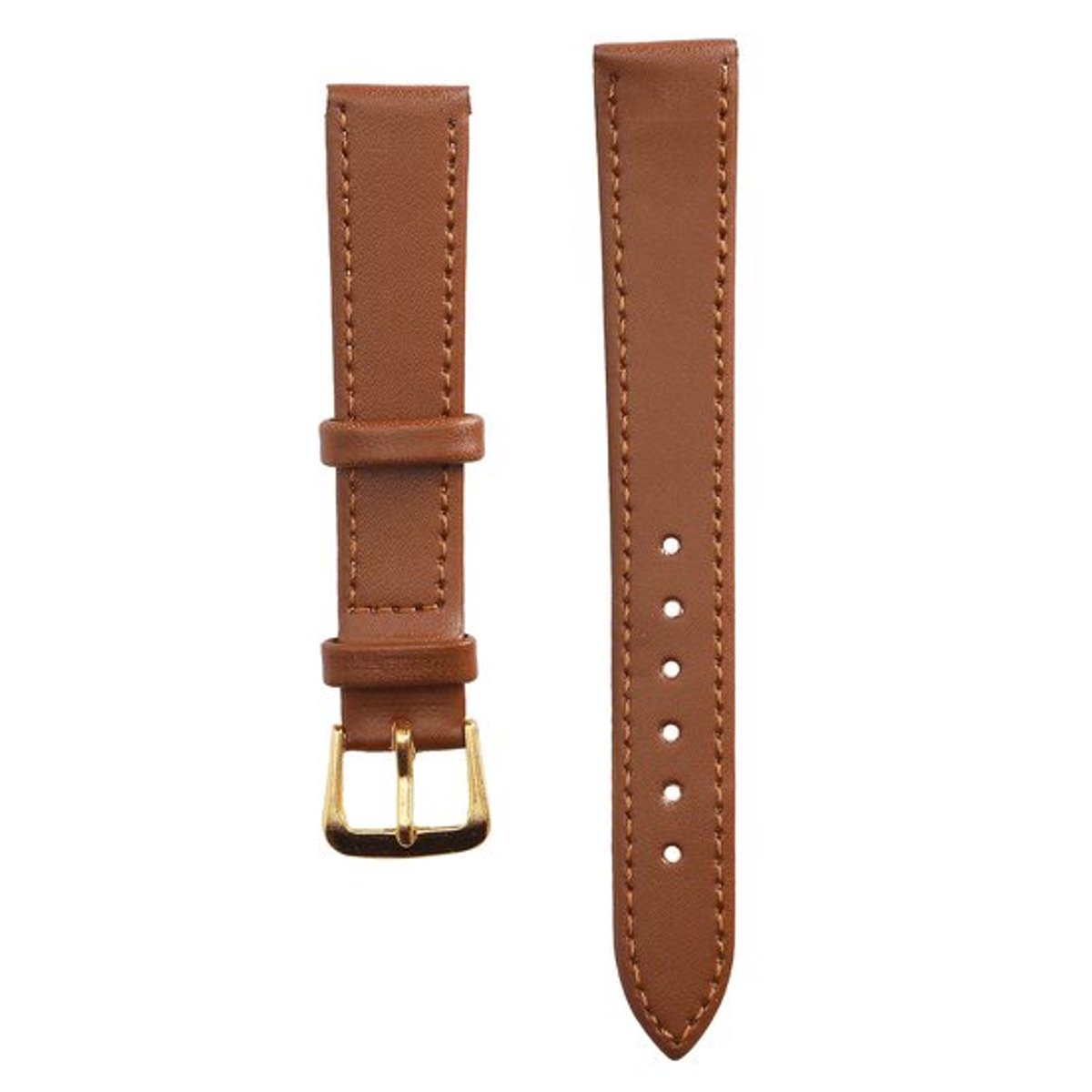 Horlogeband Universeel - PU-leer - 12/22 mm - Uniseks - Bruin - Sterke duurzaamheid - Horlogebandje
