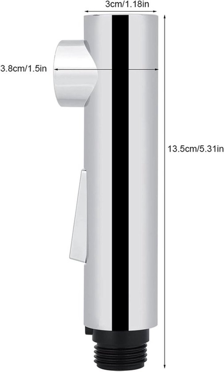 Badkamerkraan Keuken - Uittrekbare Sproeier - Chroom - Douche Waterkraan - Keukenkraan - Sproeikop - Vervangende Accessoire - Geschikt voor Badkamer en Keuken - Wit