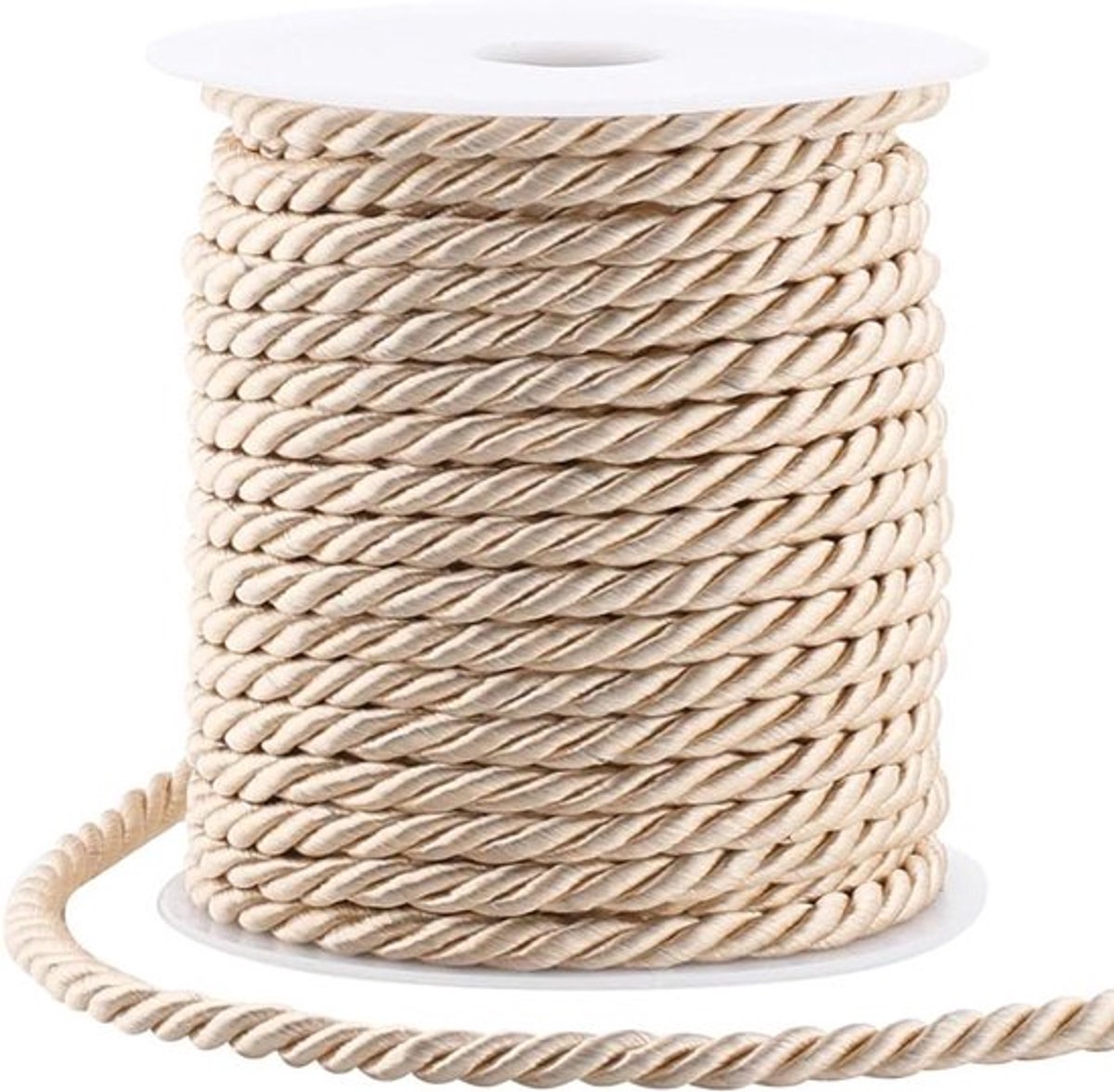 Decoratief gevlochten touw - Huisdecoratie - 20 m x 5 mm - Naaien - Handwerk - Perzikpuff - Geschikt voor verschillende projecten - Verschillende kleuren, decoratie touw van hoge kwaliteit