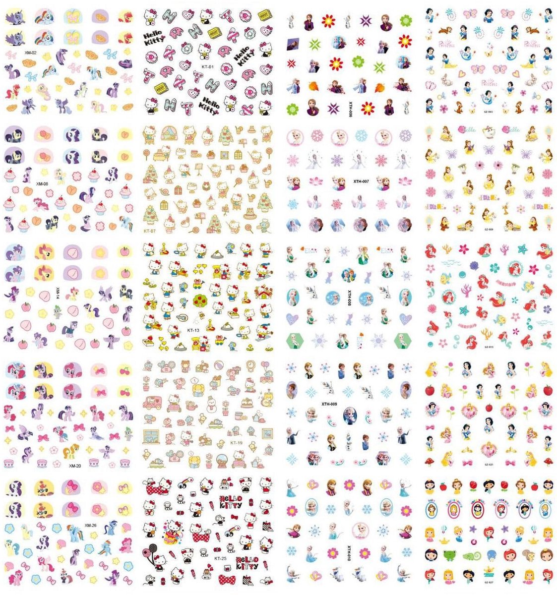 Nagelstickers voor kinderen 40 vellen - zelfklevende cartoonontwerpen - schattige nail art - eenvoudig te gebruiken - SnelShoppen