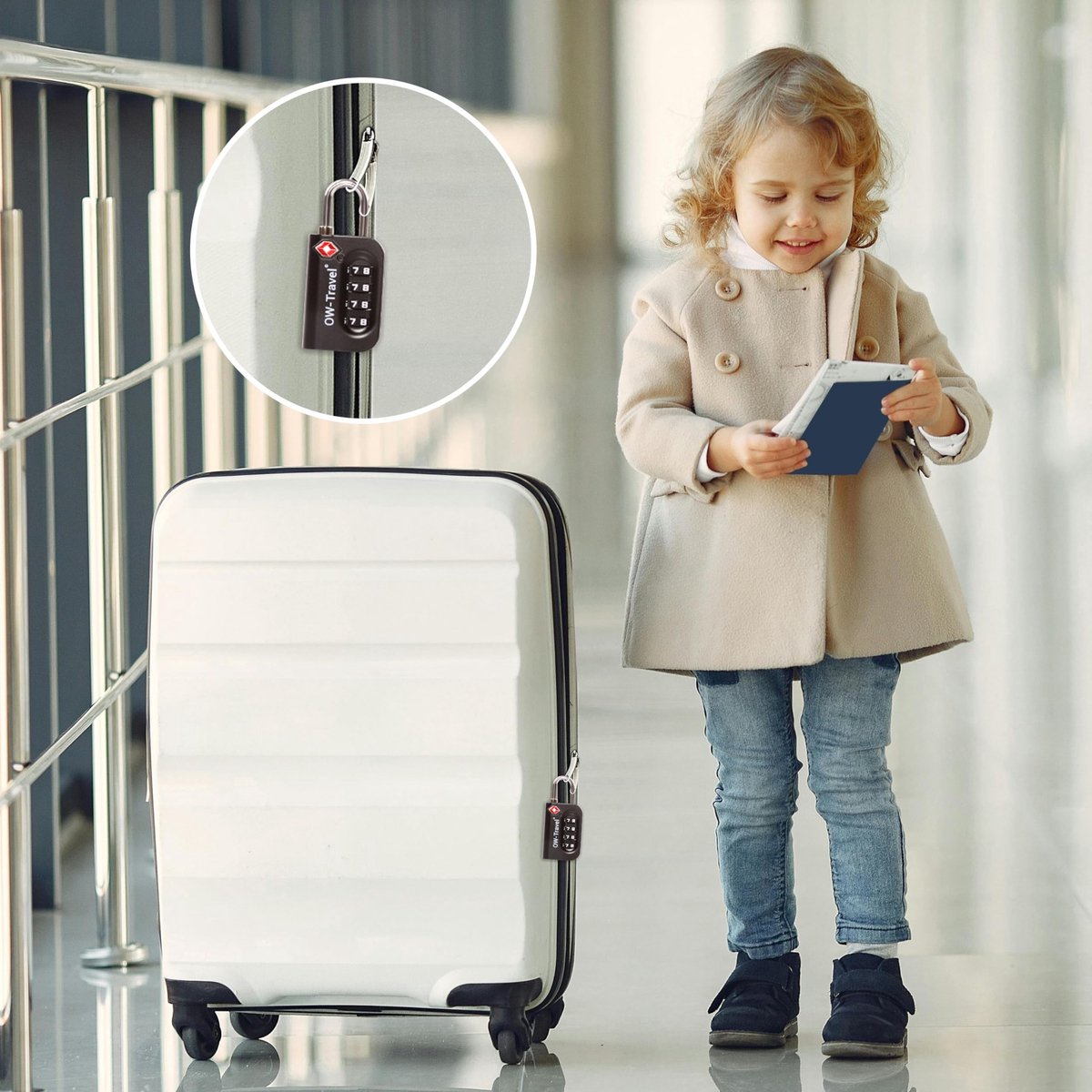 Cijferslot 4 Cijfers - TSA Slot Zwart - Veilig kofferslot voor bagage - Bescherm je waardevolle spullen - SnelShoppen