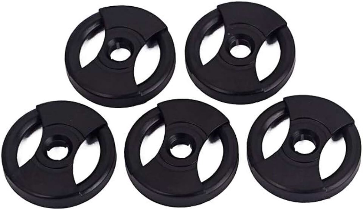 45 rpm adapter voor 7" Vinyl Universal Record platenspeler 5-pack (zwart)
