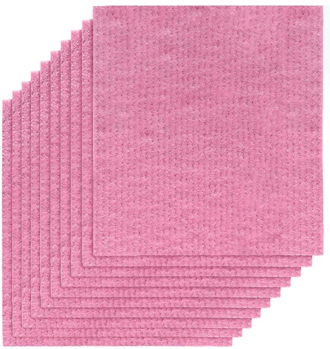 Vaatdoek - 10 stuks - Vaatdoekjes - Zweedse vaatdoeken - biologisch afbreekbare poetsdoeken - plasticvrije poetsdoeken - Eco-vriendelijke herbruikbare vaatdoeken - vaatdoeken - 20 x 18 cm - herbruikbaar en absorberen - droog snel - geurloos - roze