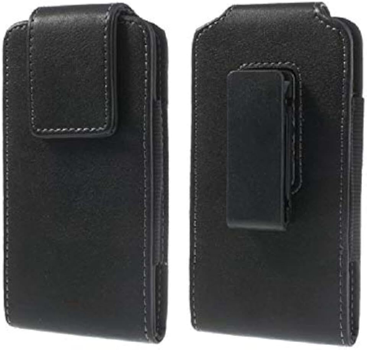 Lederen holster case riemclip roterende 360 voor INTEX INDIE 5 (2018) - Zwart