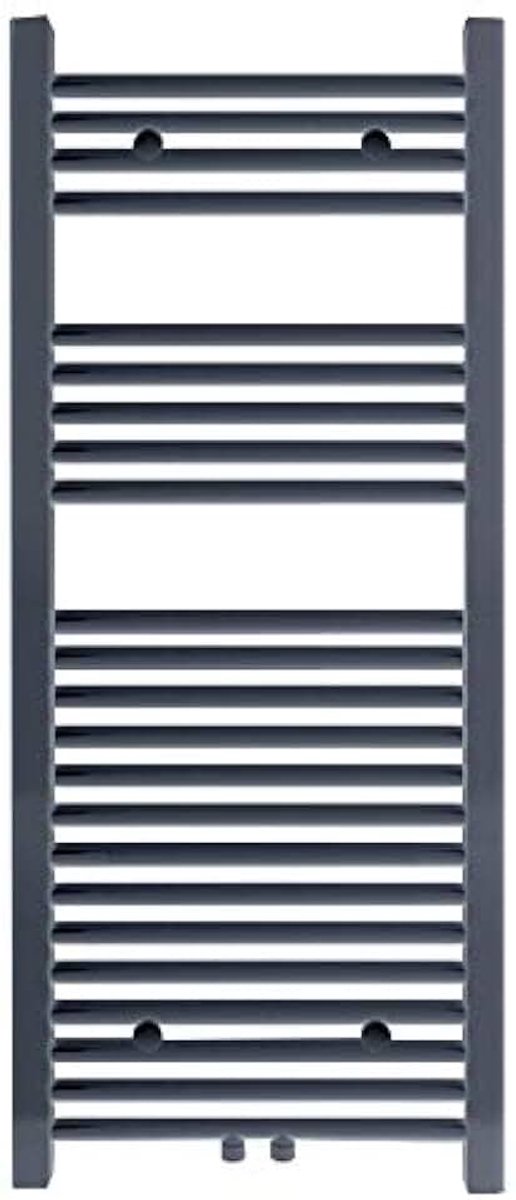 600 x 1200 mm antraciet centrale aansluiting badkamerradiator handdoekhouder radiator handdoekwarmer handdoekdroger 580 watt (600 x 1200 mm, antraciet) | Handdoekhouder radiator handdoekwarmer handdoekdroger 580 watt