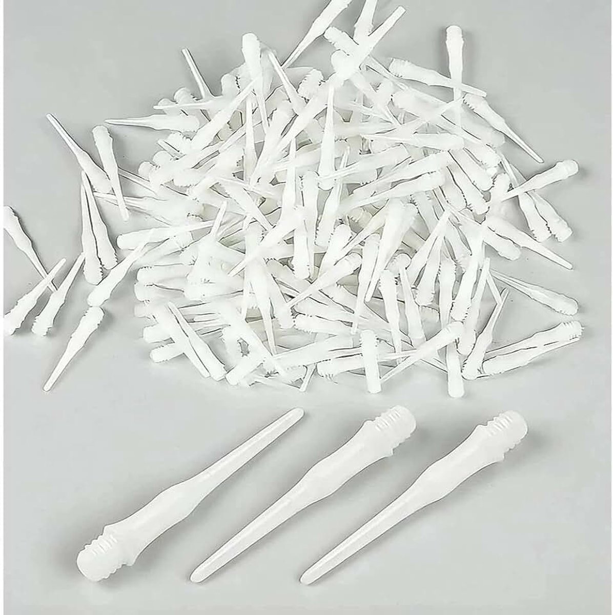200 stuks softdartpunten, 27 mm soft dartpunten, 2BA witte dartpijlen, kunststof punt, punten voor professionele wedstrijden en hobby (wit